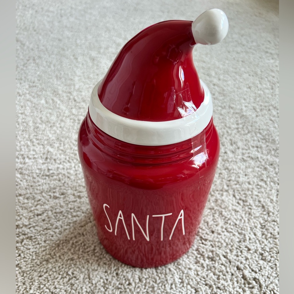 Rae Dunn Red Santa Hat Jar